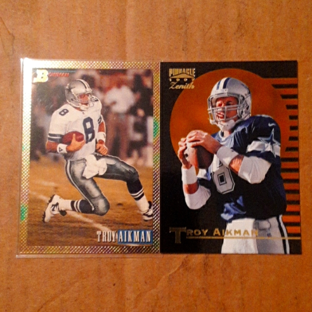 2 Troy Aikman cards